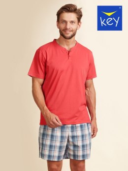 PIŻAMA MĘSKA MNS 410 A22 KR SALE M czerwony
