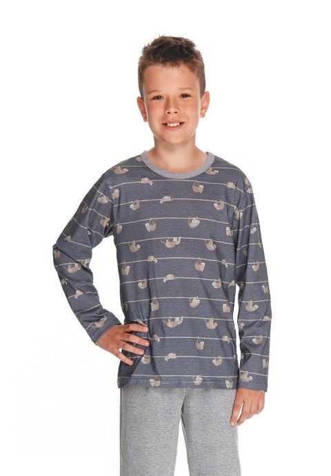 PIŻAMA CHŁOPIĘCA HARRY 2621 DR R.92-116 98 jeans/ciemny melange PIŻAMA CHŁOPIĘCA HARRY 2621 DR R.92-116 98 jeans/ciemny melange