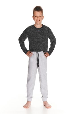 PIŻAMA CHŁOPIĘCA VITO 2826 DR R.122-140 SALE 128 czarny/melange