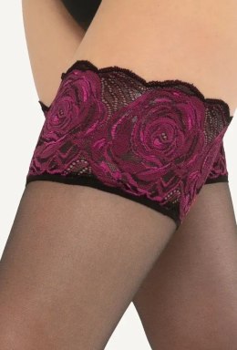 POŃCZOCHY ARS AMANDI CALZE ROSE 1-2 nero/rosso