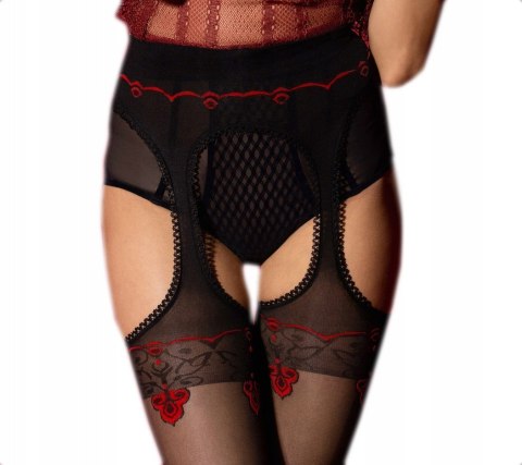 RAJSTOPY AMOUR ROUGE 20 DEN 2 black/red RAJSTOPY AMOUR ROUGE 20 DEN 2 black/red