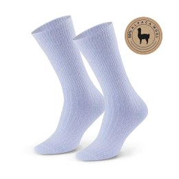 SKARPETY DAMSKIE ALPACA WOOL 50% 044 38-40 błękitny