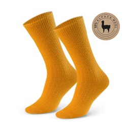 SKARPETY DAMSKIE ALPACA WOOL 50% 044 38-40 żółty