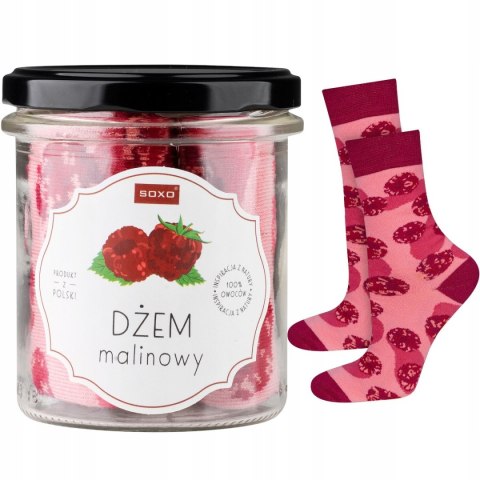 SKARPETY DAMSKIE SOXO W SŁOIKU 35-40 dżem malinowy SKARPETY DAMSKIE SOXO W SŁOIKU 35-40 dżem malinowy
