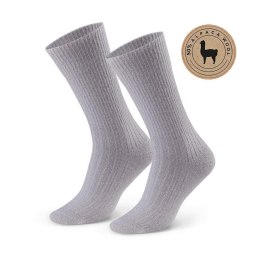 SKARPETY MĘSKIE ALPACA WOOL 50% 044 41-43 jasny szary