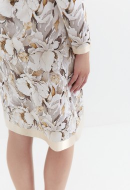 KOSZULA DAMSKA 423 DR R.2XL XXL kwiaty taupe