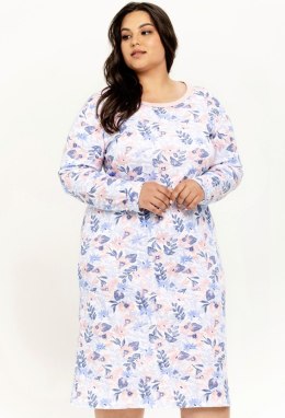 KOSZULA GINNY 3261 DR R.2XL-3XL XXL biały/kwiatki