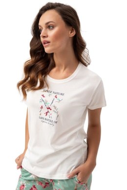 PIŻAMA DAMSKA 641 KR R.3XL XXXL kremowy
