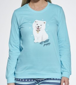 PIŻAMA DAMSKA 671/345 SWEET PUPPY DR XXL seledynowy