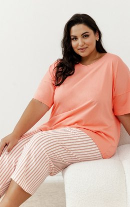 PIŻAMA ELOISE 3376 KR R.5XL-6XL 4XL łososiowy
