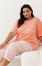 PIŻAMA ELOISE 3376 KR R.5XL-6XL 4XL łososiowy