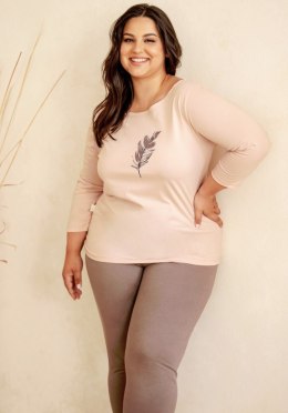 PIŻAMA JANE 3289 3/4 R R.2XL-3XL XXL pudrowy beż