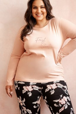 PIŻAMA KATIE 3255 DR R.2XL-3XL XXXL ciemny beż