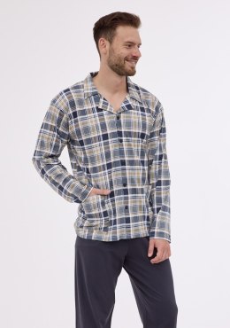 PIŻAMA MĘSKA 114/75 DR XL beżowy/szary