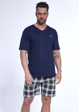 PIŻAMA MĘSKA 326/181 NATURE KR R.3XL-5XL 4XL granat