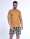 PIŻAMA MĘSKA 326/183 NATURE 3 KR R.3XL-5XL 3XL miodowy