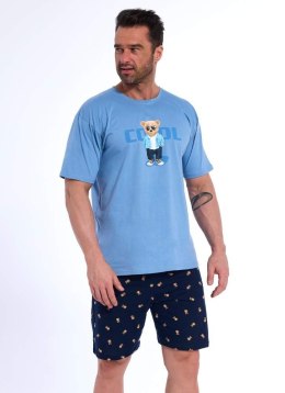 PIŻAMA MĘSKA COOL 326/169 KR XXL niebieski