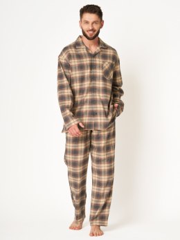 PIŻAMA MĘSKA MNS 402 R.3XL-4XL XXXXL beżowy
