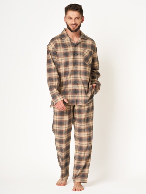 PIŻAMA MĘSKA MNS 402 R.3XL-4XL XXXXL beżowy PIŻAMA MĘSKA MNS 402 R.3XL-4XL XXXXL beżowy