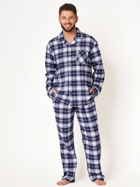 PIŻAMA MĘSKA MNS 411 DR R.3XL-4XL XXXL granatowy PIŻAMA MĘSKA MNS 411 DR R.3XL-4XL XXXL granatowy