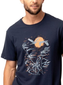 PIŻAMA MĘSKA MNS 749 KR XL granat/szary