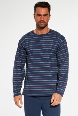 PIŻAMA MĘSKA VARIOUS 138/44 DR XXL granatowy/paski