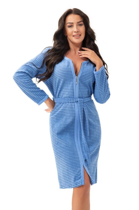 SZLAFROK BAWEŁNIANY FR-371 XL chabrowy SZLAFROK BAWEŁNIANY FR-371 XL chabrowy