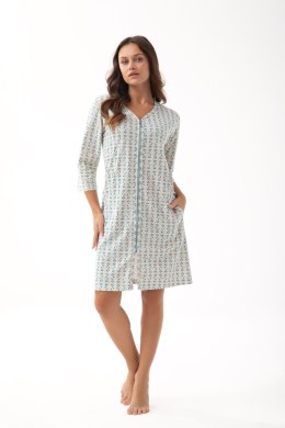 SZLAFROK DAMSKI 392 XL miętowy/geometria