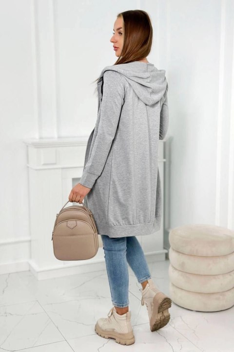 Bluza sukienkowa z kapturem szary melanż Bluza sukienkowa z kapturem szary melanż