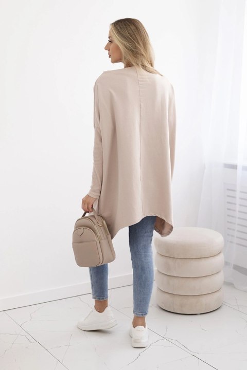 Bluza oversize z asymetrycznymi bokami beżowa Bluza oversize z asymetrycznymi bokami beżowa