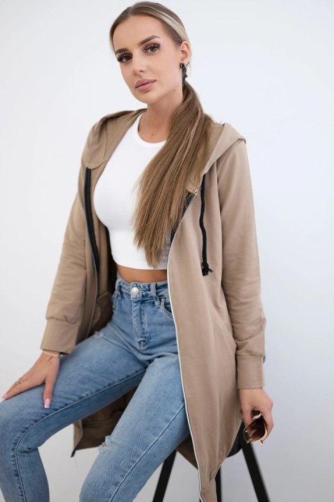Bluza sukienkowa z kapturem camelowa Bluza sukienkowa z kapturem camelowa