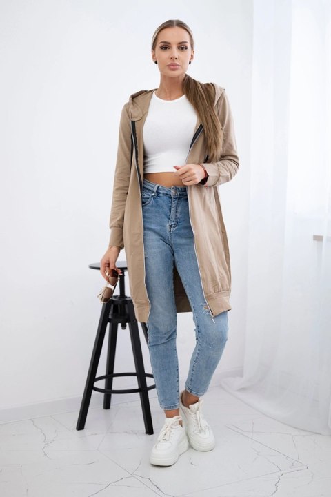 Bluza sukienkowa z kapturem camelowa Bluza sukienkowa z kapturem camelowa