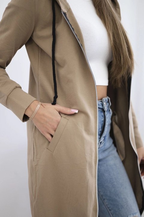 Bluza sukienkowa z kapturem camelowa Bluza sukienkowa z kapturem camelowa