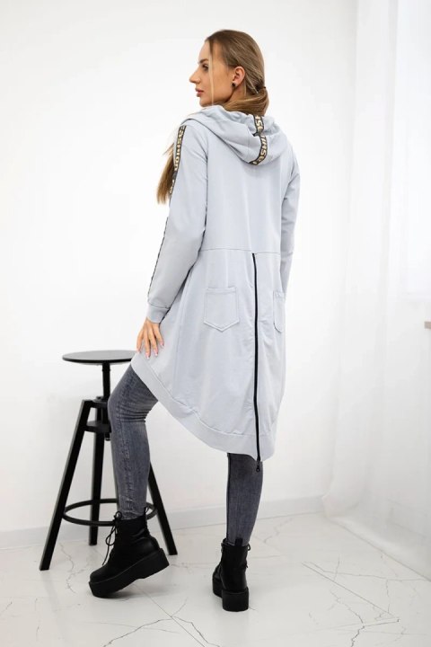 Bluza z suwakiem z tyłu szara Bluza z suwakiem z tyłu szara
