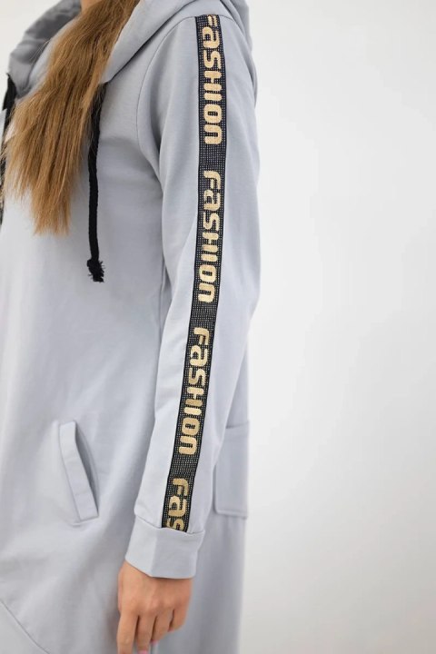 Bluza z suwakiem z tyłu szara Bluza z suwakiem z tyłu szara