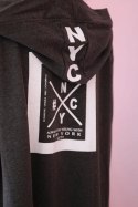 Narzutka z kapturem oversize grafitowa