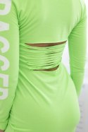 Sukienka Ragged zielony neon