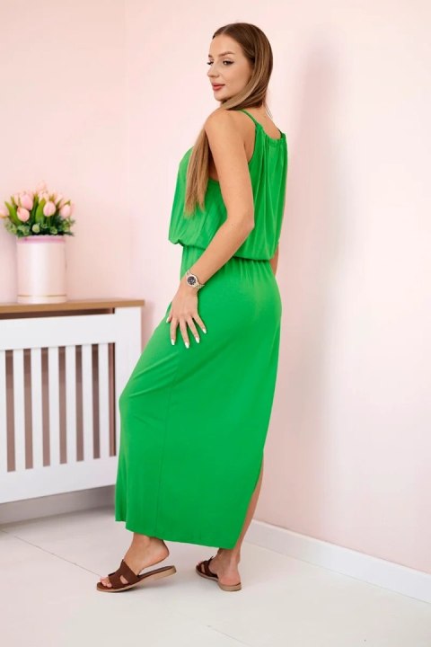 Sukienka boho z rozporkiem zielona Sukienka boho z rozporkiem zielona