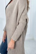 Sweter z rękawami typu nietoperz ciemny beżowy