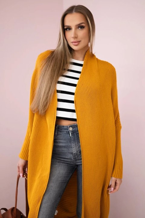 Sweter z rękawami typu nietoperz musztardowy Sweter z rękawami typu nietoperz musztardowy