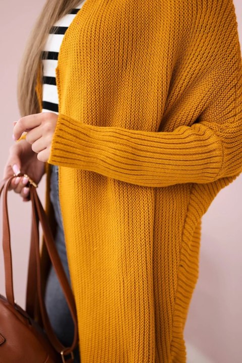 Sweter z rękawami typu nietoperz musztardowy Sweter z rękawami typu nietoperz musztardowy