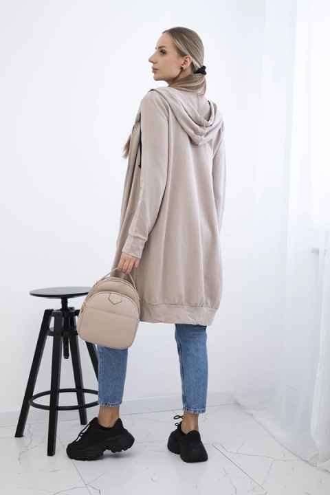 Bluza sukienkowa z kapturem ciemny beżowy Bluza sukienkowa z kapturem ciemny beżowy