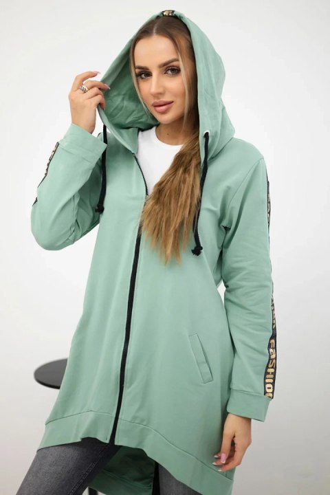 Bluza z suwakiem z tyłu ciemna miętowa Bluza z suwakiem z tyłu ciemna miętowa