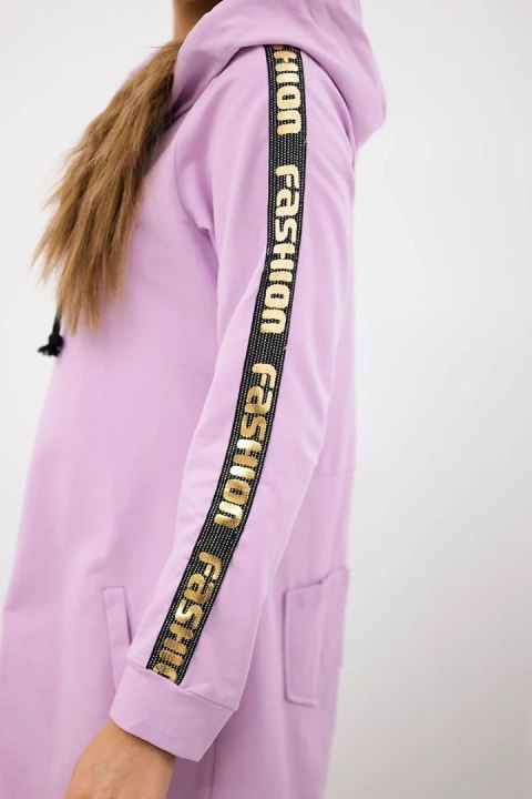 Bluza z suwakiem z tyłu fioletowa Bluza z suwakiem z tyłu fioletowa