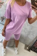Komplet top+legginsy fioletowy