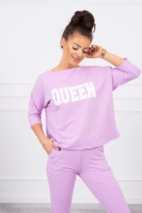 Komplet z nadrukiem Queen fioletowy Komplet z nadrukiem Queen fioletowy