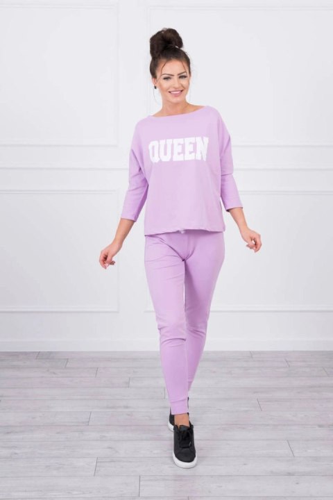 Komplet z nadrukiem Queen fioletowy Komplet z nadrukiem Queen fioletowy
