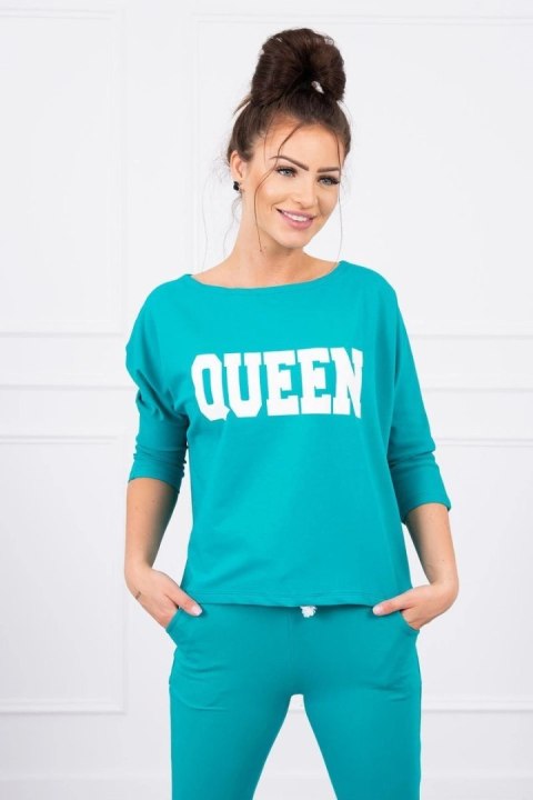 Komplet z nadrukiem Queen zielony Komplet z nadrukiem Queen zielony