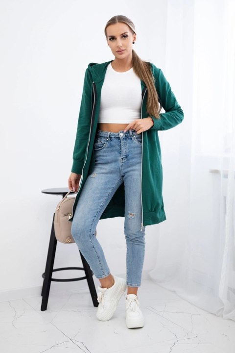 Bluza sukienkowa z kapturem ciemno zielona Bluza sukienkowa z kapturem ciemno zielona