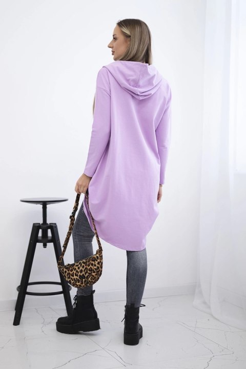 Bluza z długim tyłem i kapturem ciemny fiolet Bluza z długim tyłem i kapturem ciemny fiolet